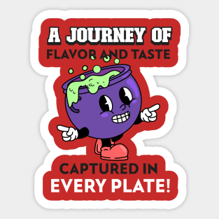 Food bloggers flavor and taste journey Sticker